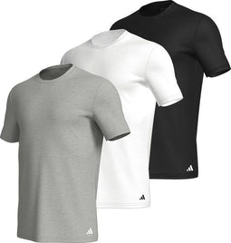 Adidas Sportswear- Active Core Cotton - Ronde Hals T-shirts - Heren Ondershirt - Zwart / Grijs / Wit