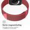 imoshion Milanees magnetisch bandje - Geschikt voor Apple Watch 1, 2, 3, 4, 5, 6, 7, 8, 9, 10 (42 mm), SE - 38/40/41 mm - Rood - M
