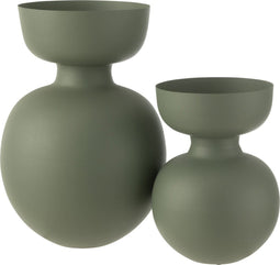 J-Line vaas Thibault - aluminium - groen - large