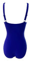 Nickey Nobel Badpak - Maat 40 - Kobalt blauw met gaas effect