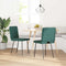 vidaXL - Eetkamerstoelen - 2 - st - fluweel - donkergroen