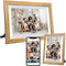 BestHome® Premium - Digitale Fotolijst 10.1 inch - Wifi XL IPS Scherm Houten Frame