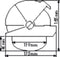 Plastimo Offshore 135 Conical Zwart Flush