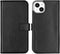 Selencia iPhone 14 Plus - Echt Lederen Bookcase - 3 Pashouders - Zwart