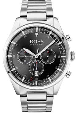 BOSS HB1513712 PIONEER - Polshorloge - Staal - Zilverkleurig - Ø 44 mm