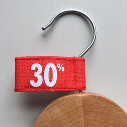 Klika - Label vaantje kleur rood 30% - 230 stuks