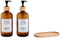Zeepdispenser Home ESPRIT Amber Natuurlijk Bamboe Kristal 500 ml 7,5 x 7,5 x 20 cm