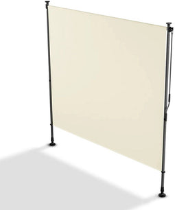 Juskys Barbados - Verticale Zonnescherm - Uitschuifbaar UV-bestendig - Beige
