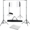 vidaXL - Fotostudioset - met - softboxlampen - en - achtergrond