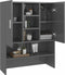 vidaXL - Wasmachinekast - 70,5x25,5x90 - cm - hoogglans - grijs