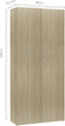 vidaXL - Schoenenkast - 80x35,5x180 - cm - bewerkt - hout - sonoma - eikenkleurig