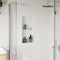 vidaXL - Douchenis - 32x62x9 - cm - roestvrijstaal - matwit