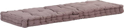vidaXL - Palletvloerkussen - 120x40x7 - cm - katoen - taupe