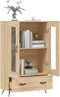 vidaXL - Hoge - kast - 69,5x31x115 - cm - bewerkt - hout - sonoma - eikenkleurig