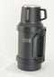 LEBENLANG - Thermosfles 1,5L - RVS Isolatiefles met Beker Theezeef Draagriem - Tot 48 uur warm of koud