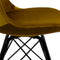 Kick kuipstoel Velvet Goud - zwart frame | Set van 2