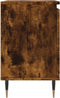 vidaXL - Nachtkastje - 40x30x50 - cm - bewerkt - hout - gerookt - eikenkleurig