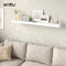 Woltu zwevende wandplank - 120 x 22,9 x 3,8 cm - MDF - modern - wit