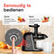 Kitchenwell Slowjuicer - 700ml - Groenten en fruitpers met pulpreservoir - BPA vrij - Zwart