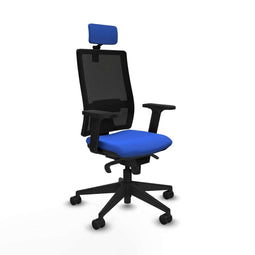 Piqueras y Crespo 2D066N2 - Bureaustoel - Hoofdsteun en verstelbare hoogte - Blauw