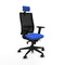 Piqueras y Crespo 2D066N2 - Bureaustoel - Hoofdsteun en verstelbare hoogte - Blauw
