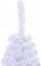 vidaXL - Kunstkerstboom - met - standaard - half - 150 - cm - PVC - wit