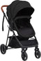 vidaXL 3-in-1 Kinderwagen - Stalen frame - Verstelbaar zitje - Antraciet zwart