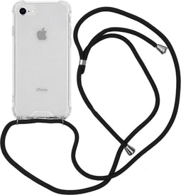 iMoshion Hoesje Geschikt voor iPhone SE (2022) / SE (2020) / 8 / 7 Hoesje Met Koord - iMoshion Backcover met koord - Transparant