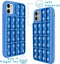 iMoshion Hoesje Geschikt voor iPhone 12 Pro / 12 Hoesje Siliconen - iMoshion Pop It Fidget Toy - Pop It hoesje - Donkerblauw