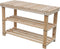 vidaXL - Schoenenrekken - met - bank - 2 - st - massief - hout