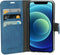 Mobiparts Classic Wallet Case - Flip cover - Ruimte voor pasjes - Steel Blue (iPhone 12, iPhone 12 Pro)