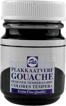 Talens plakkaatvef Extra Fijn flacon van 50 ml, neutraalzwart