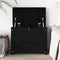 vidaXL - Opbergbox - zwart - 60x32x45,5 - cm - massief - grenenhout