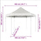 vidaXL - Partytent - inklapbaar - zeshoekig - 3,6x3,1 - m - taupe - 220 - g/m²