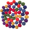 Papoose Toys Papoose Toys Rainbow Balls/49pc 3.5cm
