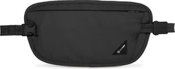 Pacsafe Heupportemonnee - Pasjeshouder - RFID-beveiligd - Polyester - Carrysafe Slashguard Strap - Lichtgewicht - Veelzijdig - 13.5 x 26.5 x 0.6 cm - Zwart