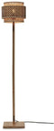 GOOD&MOJO Vloerlamp Bhutan - Bamboe/Zwart - Ø25x130cm - - Staande lampen voor Woonkamer - Slaapkamer