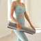 SMUG Yogamat - 4mm Dikte Antislip Sportmat - Duurzaam TPE materiaal Pilates en Fitness Matje - 183 x 61 x 0.4 cm - Grijs