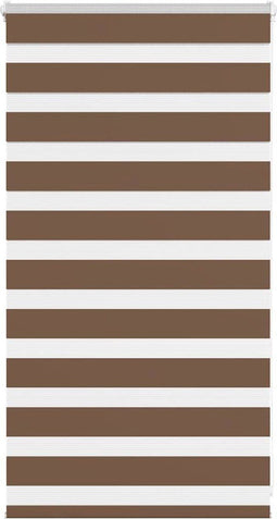 vidaXL - Zebra - rolgordijn - 75x100 - cm - stofbreedte - 70,9 - cm - polyester - bruin