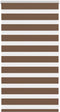 vidaXL - Zebra - rolgordijn - 75x100 - cm - stofbreedte - 70,9 - cm - polyester - bruin