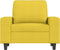 Fauteuil 60 cm stof lichtgeel