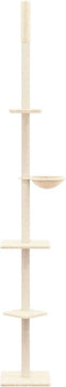 vidaXL - Kattenmeubel - vloer - tot - plafond - 263,5-289,5 - cm - crèmekleurig