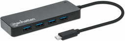Manhattan 168410 - USB 3.2 Gen 1 Hub - 7-poorts USB-A met type C - Zwart