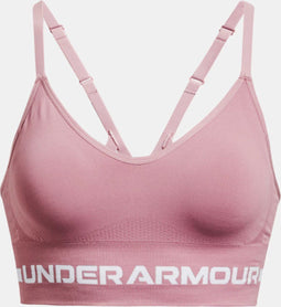 Under Armour UA Seamless Low Long Bra - Sportbeha met uitneembare cups - Pink