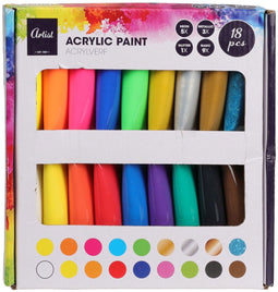 Acrylverf Set, 18dlg.