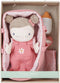 Little Dutch Babypop Rosa - Pluche-pop met wiegje en toebehoren - 16 x 30,5 x 13,5 cm