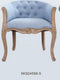 Kruk DKD Home Decor Natuurlijk Blauw Polyester Fluweel Rubberwood (125 x 43 x 48 cm)