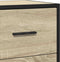 vidaXL - Dressoir - 68x35x76 - cm - bewerkt - hout - en - metaal - sonoma - eikenkleur