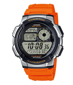 Casio Collection AE-1000W-4BVEF - Herenhorloge 48 mm - Waterdicht tot 10 ATM - Oranje
