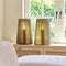 Riviera Maison Windlicht Bruin - Leighton Gekleurd Glas - Glas - (ØxH) 35x53